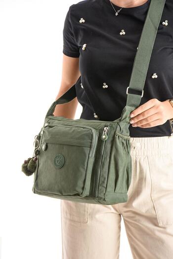 571 Collections Çanta Crossbody Ultra-Light Multi-Pocket Shoulder Bag Green (Model: 571-6m)