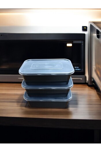 intoku 650 ml Microwave Container - Reusable, Compatible, 3 Pieces