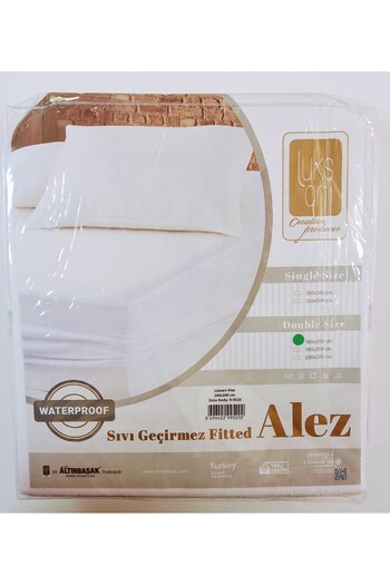 Altınbaşak White Liquid Proof Fitted Mattresses / Size : 160 X 200 cm White
