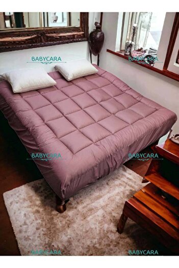BabyCara Mattress Topper Cover 8 Cm Extra Plush and Super Soft Microfiber Purple