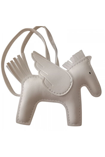 mos&more White Bag Ornament Accessory Keychain