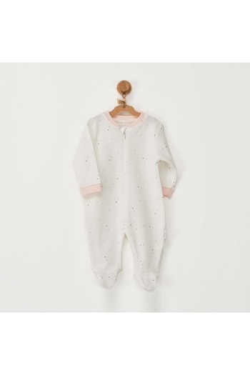 andywawa Ecru Baby Girl Romper Ecru