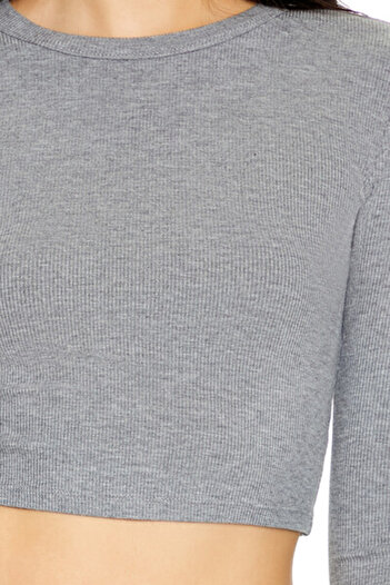 Forever 21 Uzun Kollu Crop Tişört
