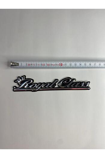 OTOMOR AKSESUAR Royal Class Yazı Yapıştırma Arma Sticker Alüminyum Etiket 15x3
