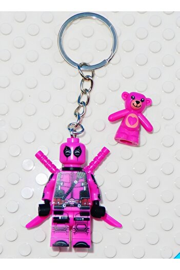 Dek Toy Store Pink Deadpool Minifigure Keychain- Collection Bag Charm