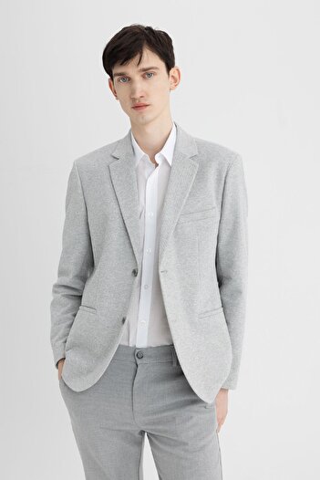 DeFacto Slim Fit Dar Kesim Astarlı Düğmeli Blazer Ceket N0503az24sp