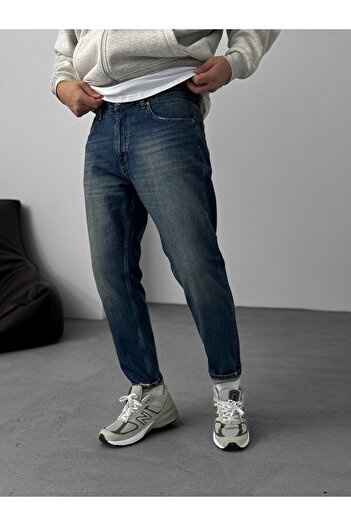 BYBASICMAN Σκούρο μπλε με εφέ λείανσης Boyfriend GJ-16590/16608