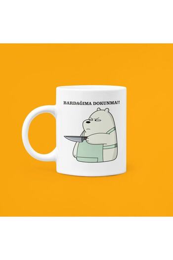 UUR STORE Don't Touch My Glass Printed Porcelain Mug 330ml