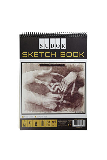 Balmira Sketchbook Pencil Drawing Set A4 - Fatih Graded Pencil Eraser Metal Sharpener Dispensing Pencil