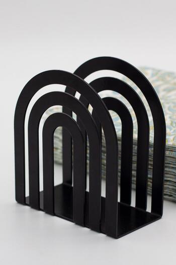 MAVİ TREND Metal Table Top Tableware Decorative Black Napkin Holder