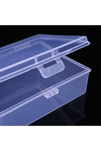 SPELT 9X6Cm Mini Clear Item Jewelry Playing Card Storage Box Organizer Box with Clip Lid
