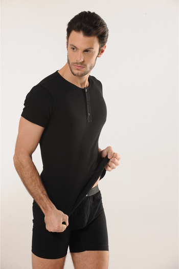 Hmd 3 Men's Short Sleeve Collar Buttoned Men's T-Shirt
