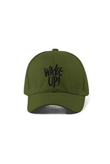 QUATEX Wake Up Капелюх з вишивкою – Зелений 100% бавовна габардин Unisex модель