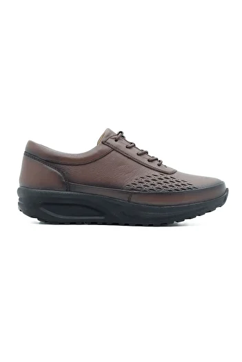 Barmea Genuine Leather Women's Casual Walking Shoes - 865 Coffee