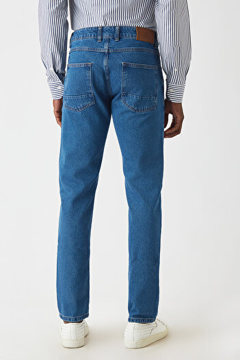 Bisse 5 Cepli Mavi Jean Erkek Pantolon