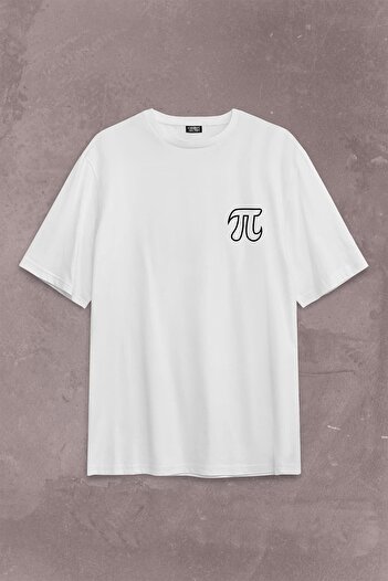 Kendim Seçtim 3,14 Ημέρα μέτρησης Math Pi - Μπλουζάκι Unisex Oversize με στάμπα πίσω μπροστά