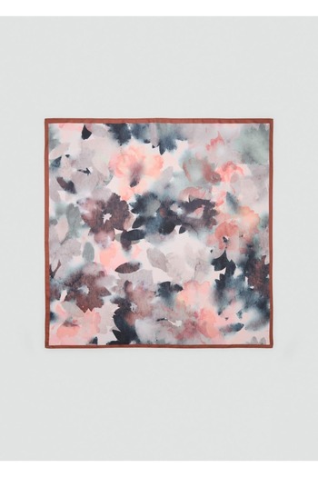 MANGO Woman Patterned satin scarf