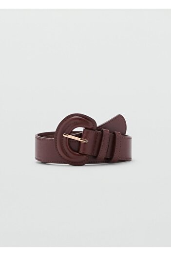 MANGO Woman Oval buckle belt