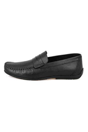 Desa Daniel Black Ανδρικό Δερμάτινο Loafer