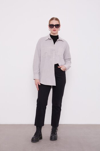 Levidor Stone Textured Cotton Shirt