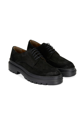 Desa Fabian Black Men's Suede Leather Casual Shoes