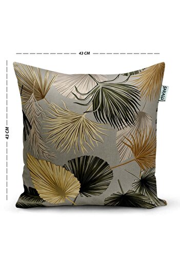 Sakallı Tropical Breeze Digital Printed 4-Piece Throw Pillow Cover