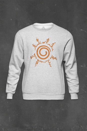 so cool Світшот Gri Kyuubi Seal Of Naruto Jinchuuriki Anime Baskılı Unisex Sweat