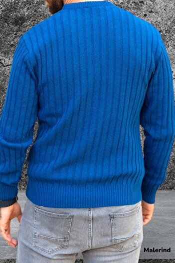 Malerind Ανδρικά πλεκτά πουλόβερ Crew Neck Άνετη εφαρμογή