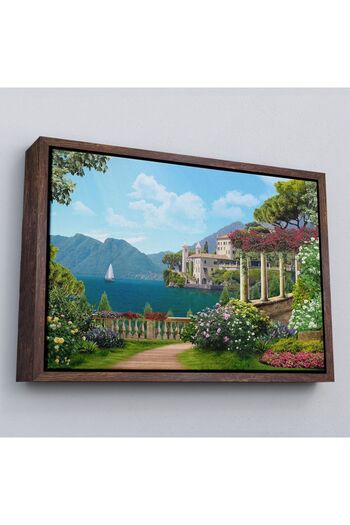 indispensablely Framed Italy Seascape Oil Painting View Decorative Canvas Wall Painting-3576