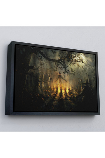 indispensablely Framed Halloween Party Scary Spooky Wall Decor Painting-5194