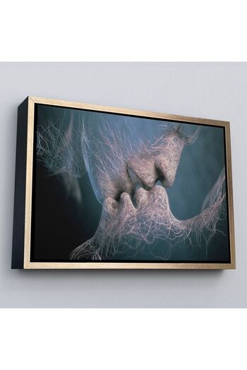 indispensablely Framed Man and Woman Art Canvas Print, Romantic Love Canvas Painting, Love Poster-5378