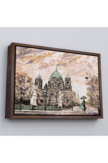 indispensablely Framed Berlin Sephora Cathedral Oil Painting View Decorative Canvas Wall Painting-3501