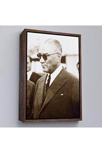 indispensablely Framed Ataturk Portrait Painting Mustafa Kemal Atatürk Rectangular Decorative Canvas Painting-143