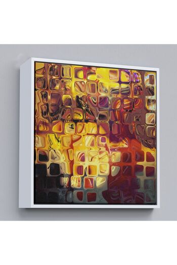 indispensablely Framed Yellow Ice Glass Canvas Painting-5884