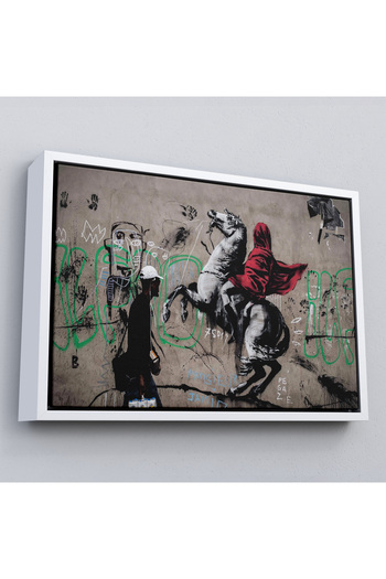 indispensablely Framed Banksy Napoleon Crossing the Alps Canvas Painting-5094