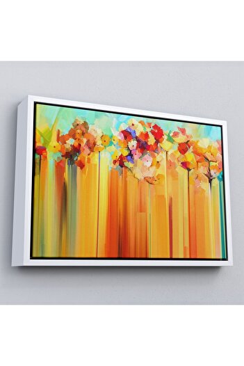 indispensablely Framed Abstract Flowers Oil Painting Look Decorative Canvas Wall Painting-3541