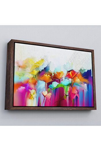 indispensablely Framed Abstract Flowers Oil Painting View Decorative Canvas Wall Painting-3562