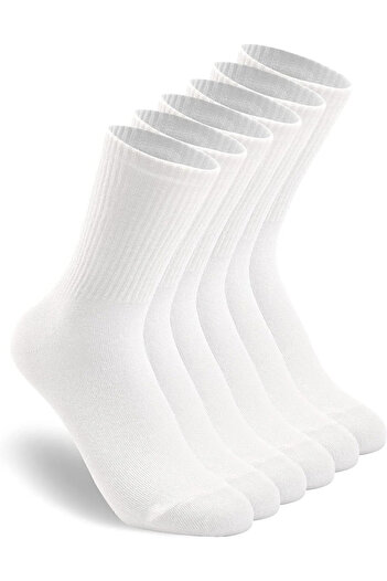 Sportingen 6 Çift Pamuklu Tenis Çorap Soket Boy - Unisex