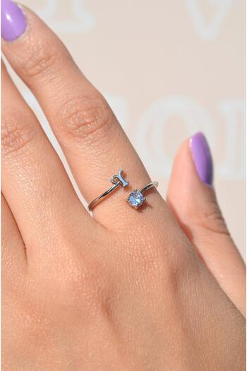Sacce Scarves&Accessories Letter Ring Y Silver Color