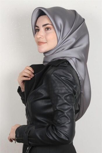 Armine Dj Pure Silk Scarf 8668D - Dark Grey, Sura Nostalgia - 8668-11