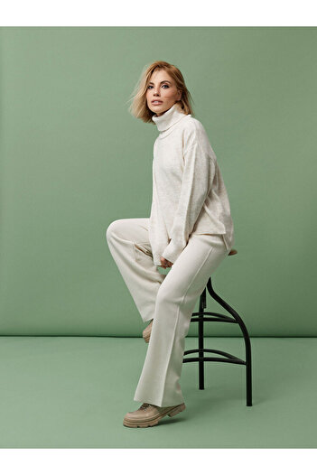 LC Waikiki Slim Fit Elastic Waist Palazzo Women's Knitwear Trousers