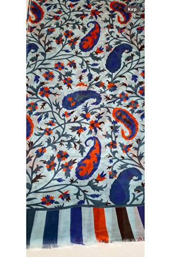 Safir Tuhafiye Cotton Indian Shawl 190 cm X 90 cm