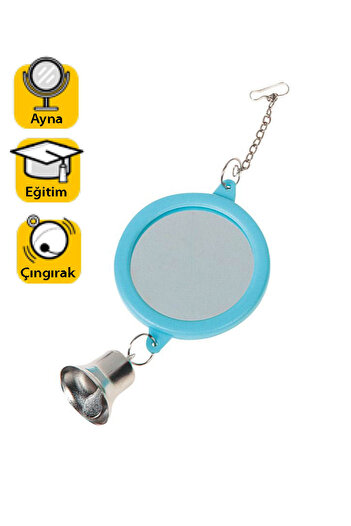 Karlie Bird Toy Mirror with Bell Diameter: 6cm