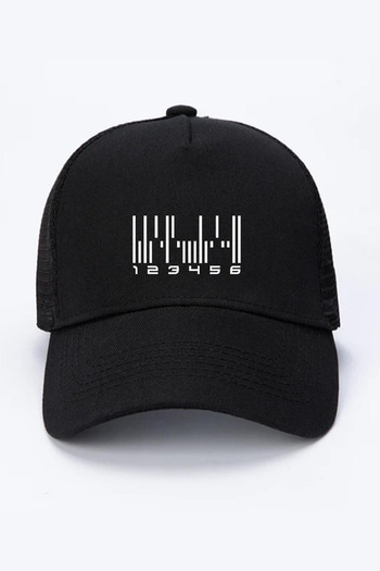 Tshirthane Dark Matter The Android Barcode Чорна сітчаста кепка