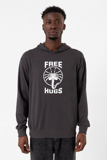 Tshirthane Чоловічий капюшон з капюшоном Фуме Facehugger Hugs 2ip