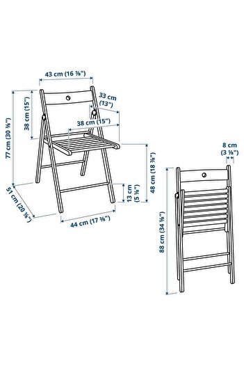 IKEA Frösvı Kayın Katlanır Sandalye