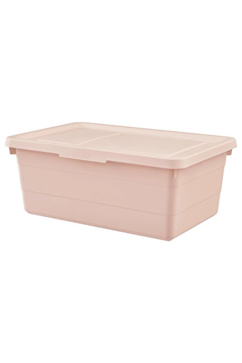 IKEA Pembe Kapaklı Saklama Kutusu SOCKERBIT 38x25x15 cm