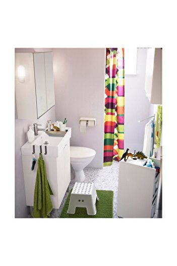 IKEA Kaymaz Taban Tabure Beyaz Çocuk Banyo Yükseltici Basamak 44x35