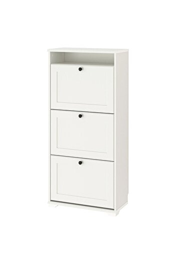 IKEA AKDENİZ BRUSALI beyaz 61x130 cm ayakkabı dolabı