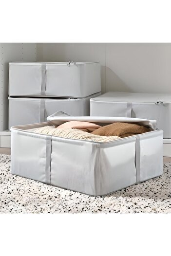IKEA White-Grey Hemmafıxare Storage Box